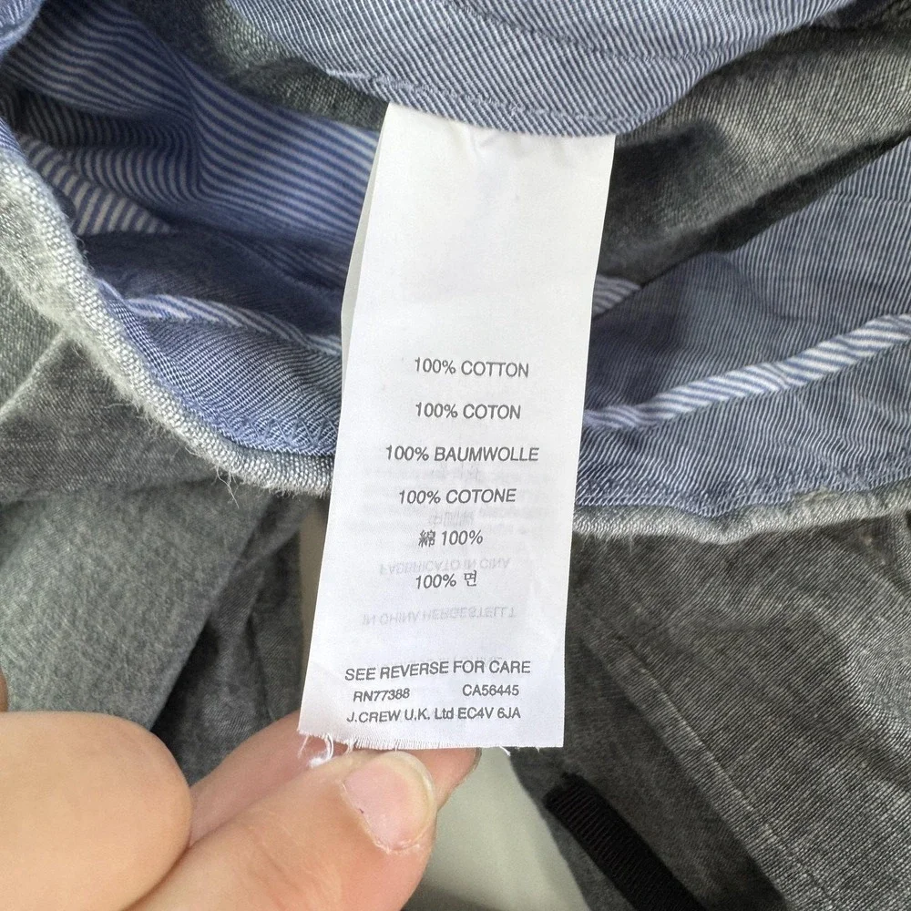 J.Crew Pants Mens 33x29 Gray Bowery Slim‎ Fit Business Casual